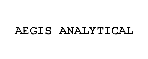  AEGIS ANALYTICAL