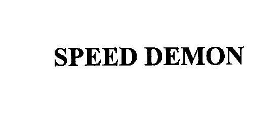 Trademark Logo SPEED DEMON