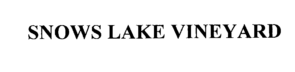 Trademark Logo SNOWS LAKE VINEYARD