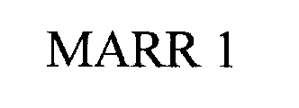 Trademark Logo MARR 1