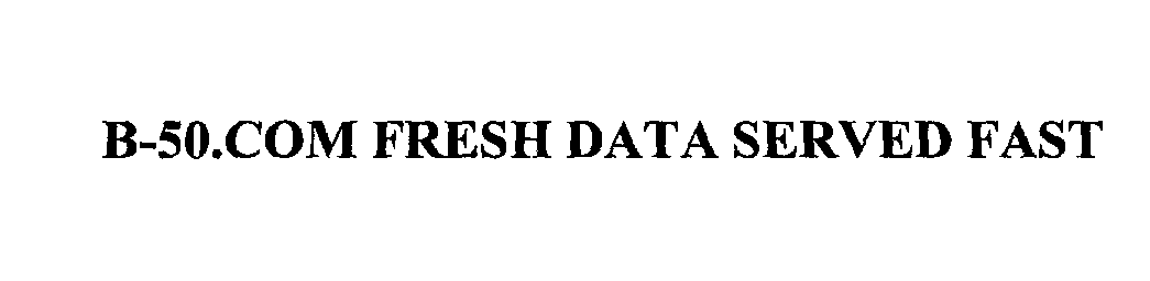  B-50.COM FRESH DATA SERVED FAST