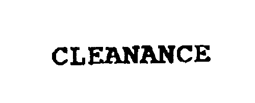 Trademark Logo CLEANANCE