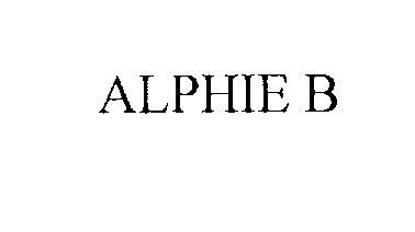  ALPHIE B