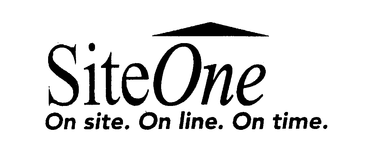 Trademark Logo SITEONE ON SITE. ON LINE. ON TIME.