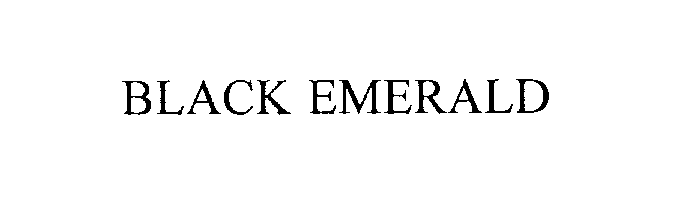 Trademark Logo BLACK EMERALD