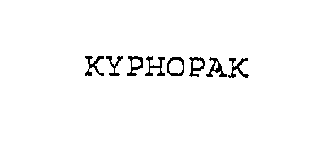 Trademark Logo KYPHOPAK