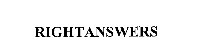 Trademark Logo RIGHTANSWERS