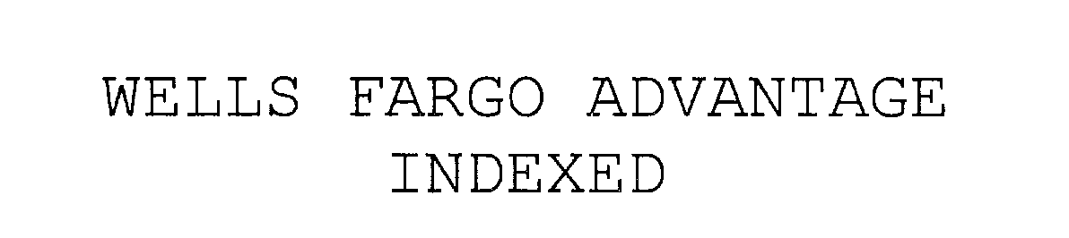  WELLS FARGO ADVANTAGE INDEXED