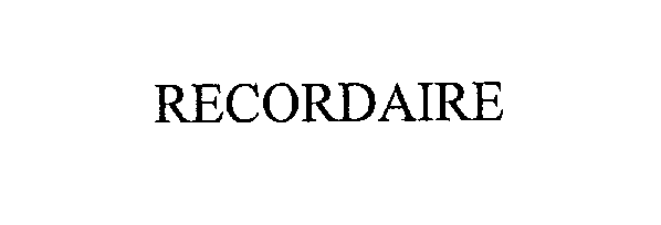 Trademark Logo RECORDAIRE