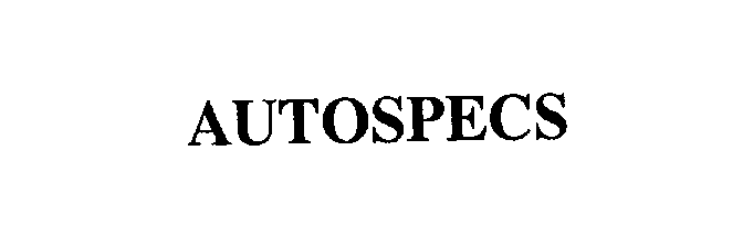 Trademark Logo AUTOSPECS