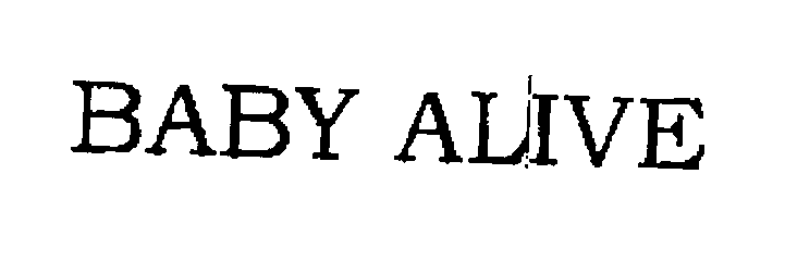 Trademark Logo BABY ALIVE