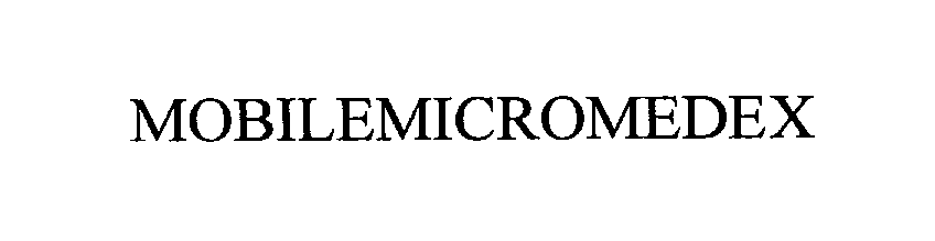 Trademark Logo MOBILEMICROMEDEX