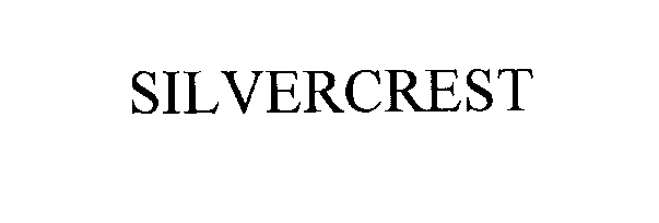 Trademark Logo SILVERCREST