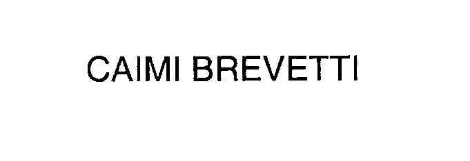 Trademark Logo CAIMI BREVETTI