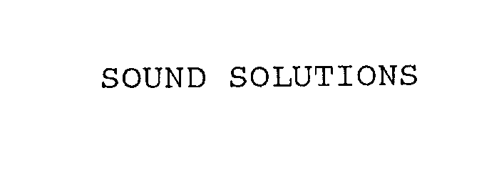 SOUND SOLUTIONS