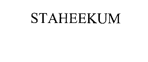 Trademark Logo STAHEEKUM