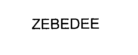 Trademark Logo ZEBEDEE