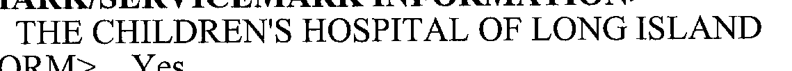 Trademark Logo THE CHILDREN'S HOSPITAL OF LONG ISLAND