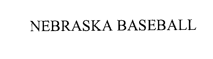 Trademark Logo NEBRASKA BASEBALL