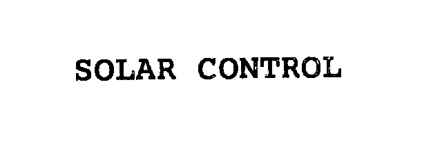 SOLAR CONTROL