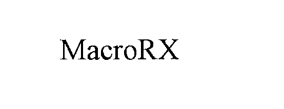Trademark Logo MACRORX