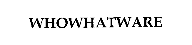 Trademark Logo WHOWHATWARE