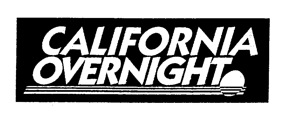 Trademark Logo CALIFORNIA OVERNIGHT