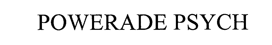 Trademark Logo POWERADE PSYCH