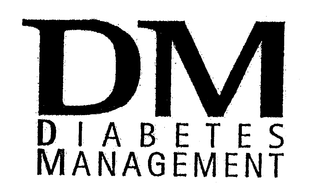 Trademark Logo DM DIABETES MANAGEMENT