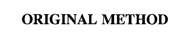 Trademark Logo ORIGINAL METHOD