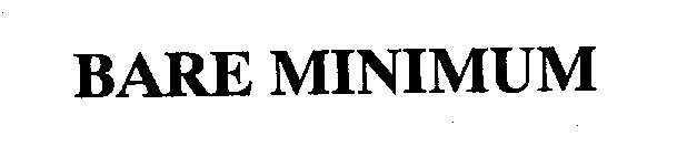 Trademark Logo BARE MINIMUM