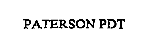 Trademark Logo PATERSON PDT