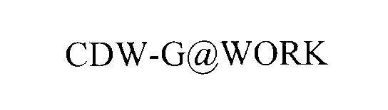 Trademark Logo CDW-G@WORK