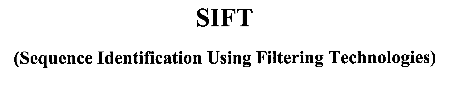 Trademark Logo SIFT (SEQUENCE IDENTIFICATION USING FILTERING TECHNOLOGIES)