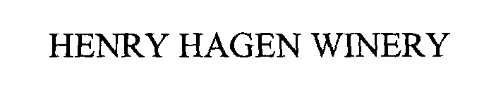 Trademark Logo HENRY HAGEN WINERY