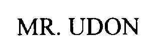 Trademark Logo MR. UDON