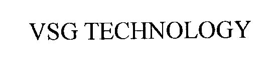 Trademark Logo VSG TECHNOLOGY