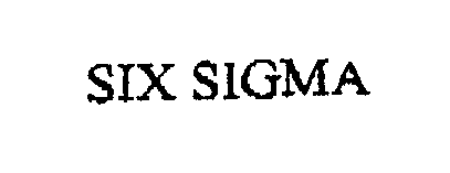 Trademark Logo SIX SIGMA