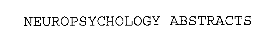 Trademark Logo NEUROPSYCHOLOGY ABSTRACTS