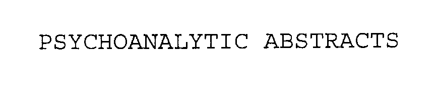 Trademark Logo PSYCHOANALYTIC ABSTRACTS