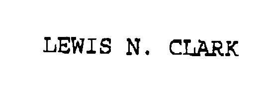 Trademark Logo LEWIS N. CLARK