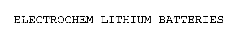 Trademark Logo ELECTROCHEM LITHIUM BATTERIES