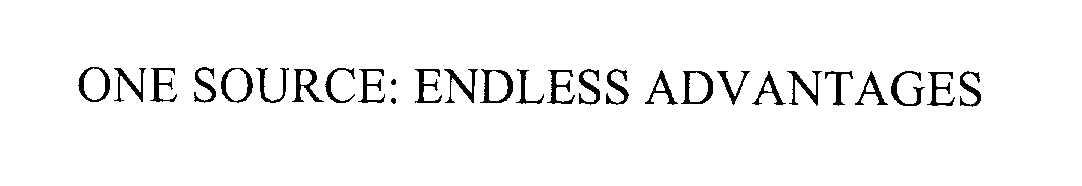 Trademark Logo ONE SOURCE: ENDLESS ADVANTAGES