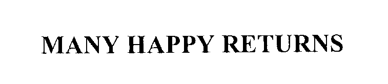 MANY HAPPY RETURNS
