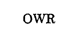 Trademark Logo OWR