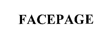 Trademark Logo FACEPAGE