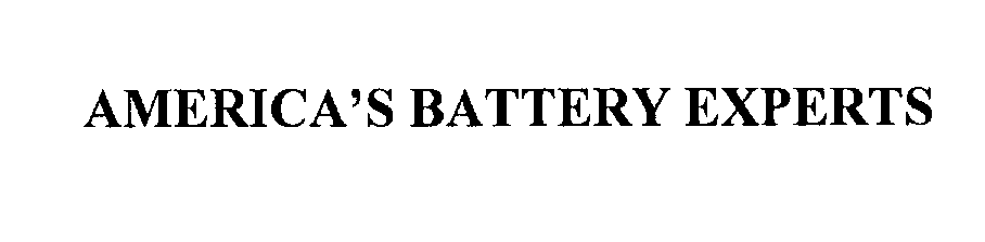 AMERICA'S BATTERY EXPERTS