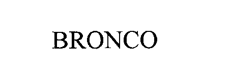 Trademark Logo BRONCO