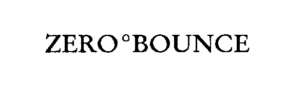 Trademark Logo ZERO° BOUNCE