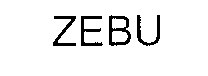 Trademark Logo ZEBU